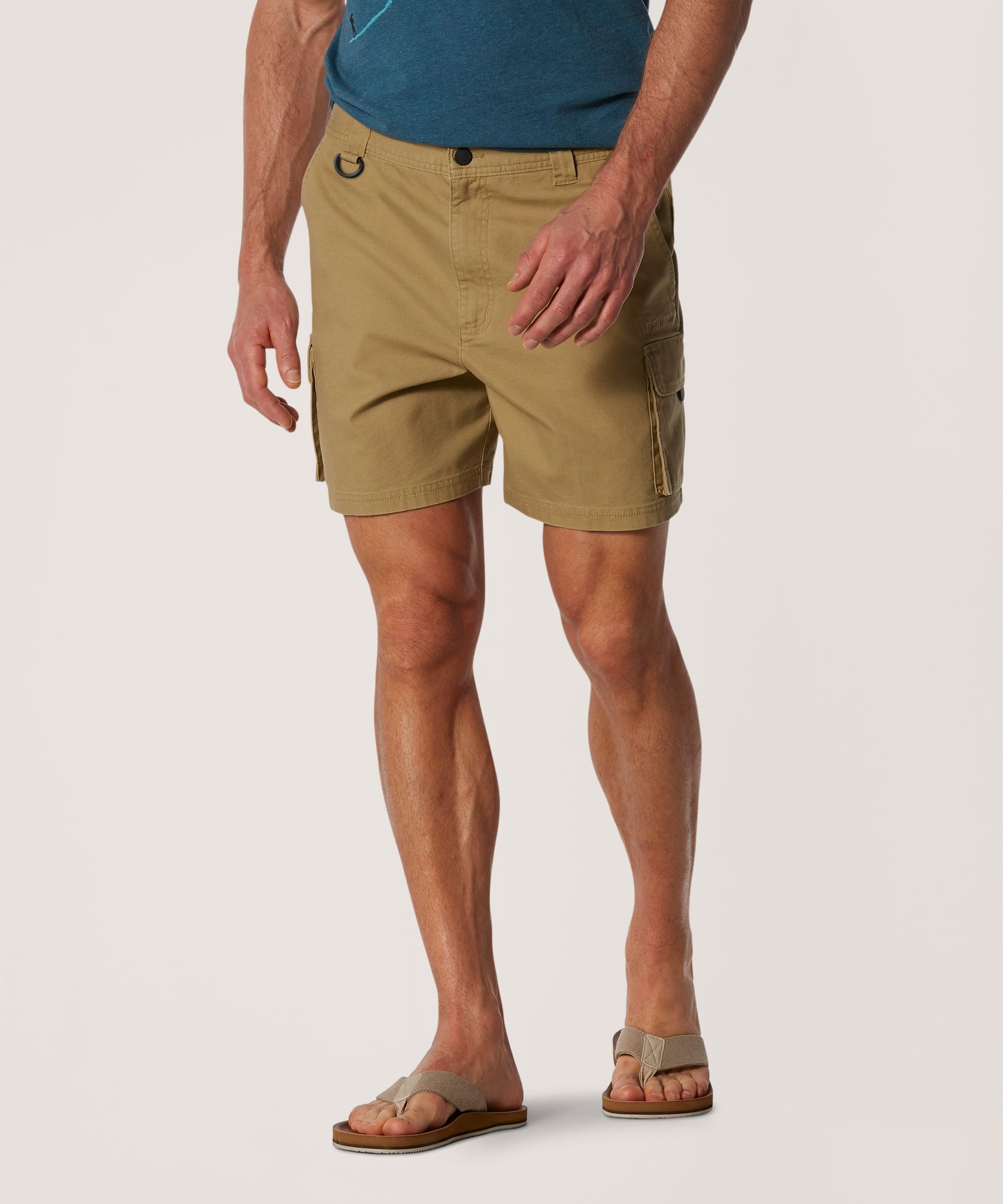 WindRiver Men's Canvas Stretch Cargo Pocket Hiking Shorts