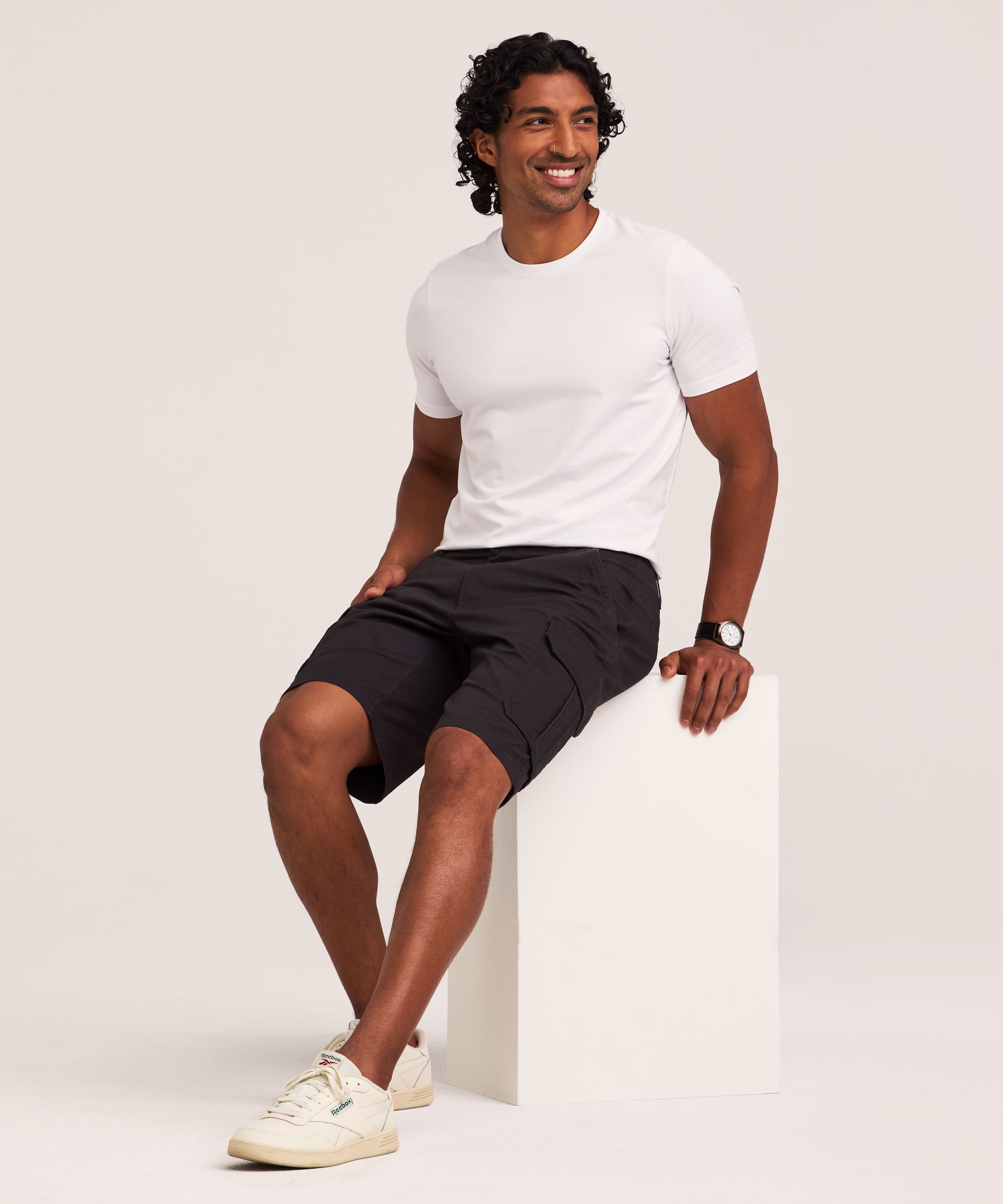 Denver Hayes Men's Mid Rise Stretch Cargo Shorts