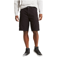 Levi's Short cargo en coton pour hommes, Carrier, noir Front_Flat
