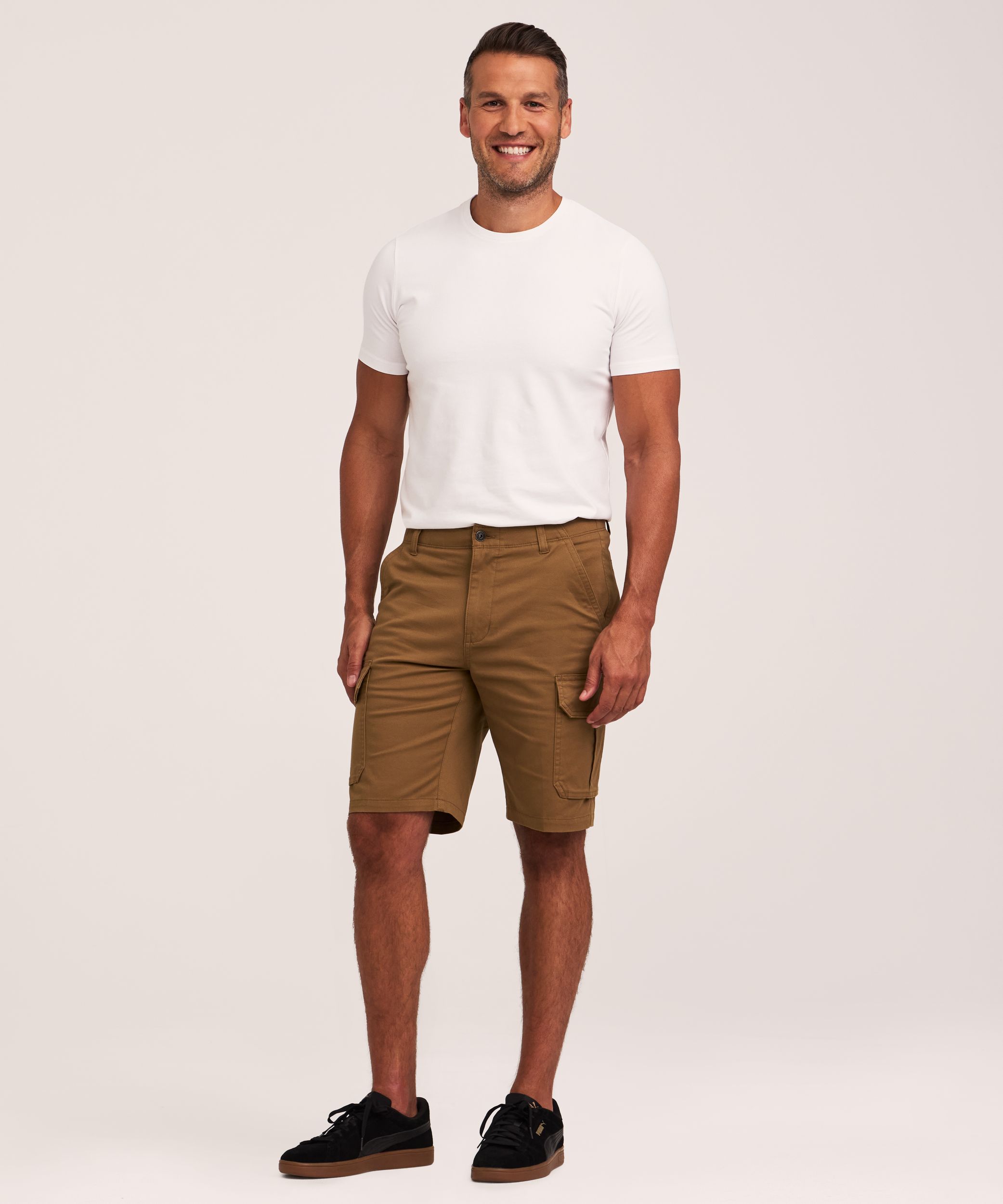 Denver Hayes Men's Mid Rise Stretch Cargo Shorts