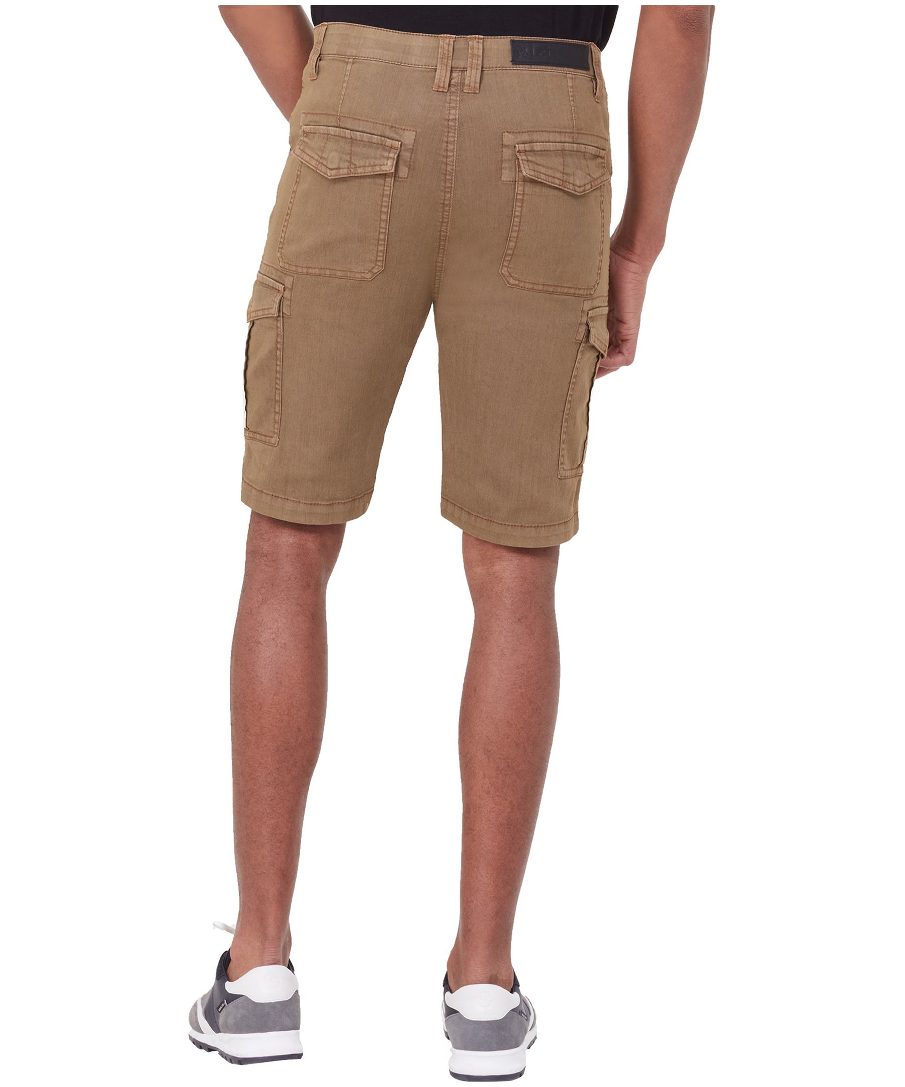 Lois Mens' Enrique High Rise Stretch Cargo 12-Inch Shorts - Tobacco