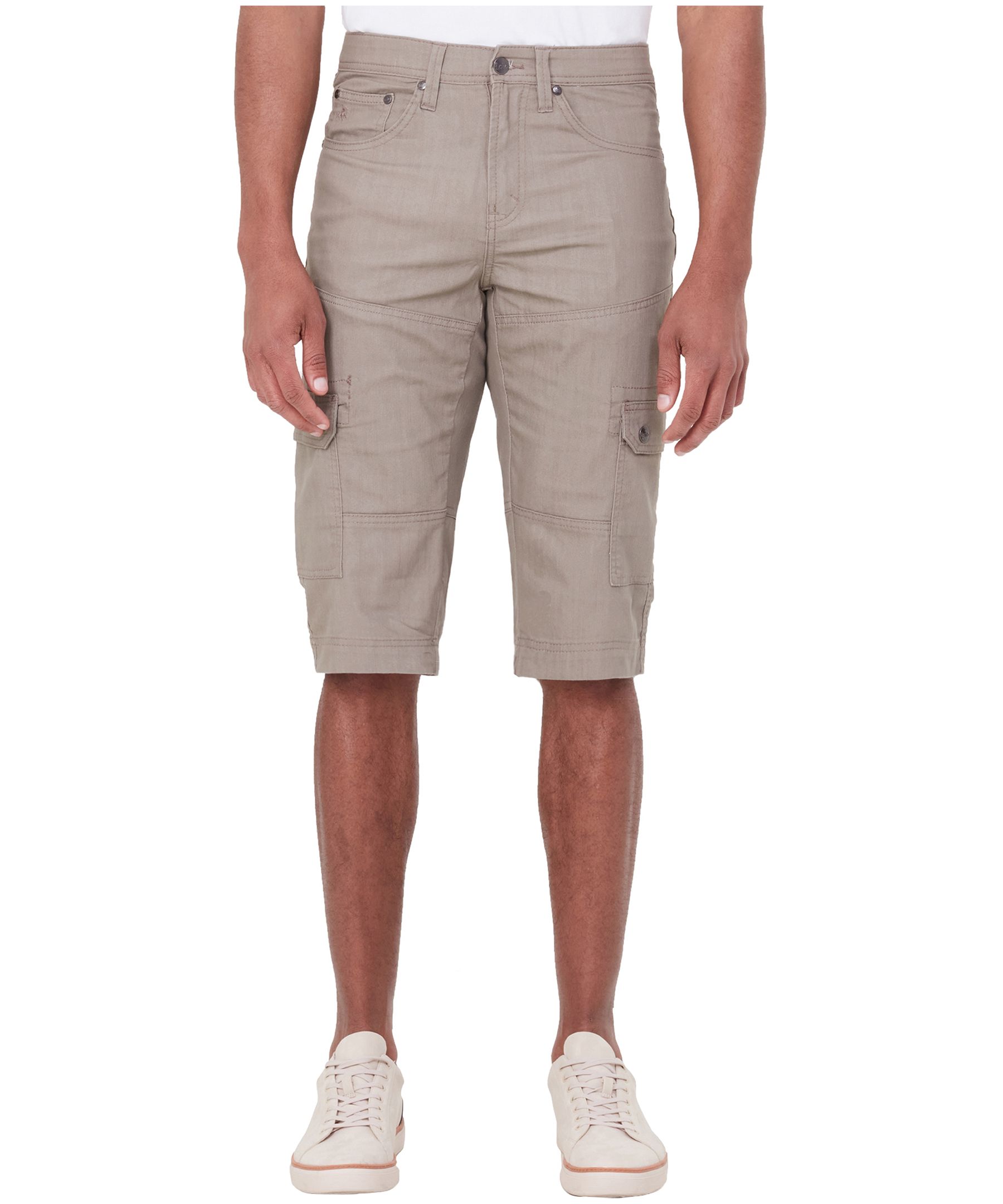 Short cargo en sergé flammé extensible pour hommes, Lois, Lucas