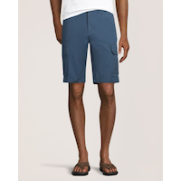 Short cargo extensible à taille mi-basse pour hommes, Denver Hayes Front_Flat