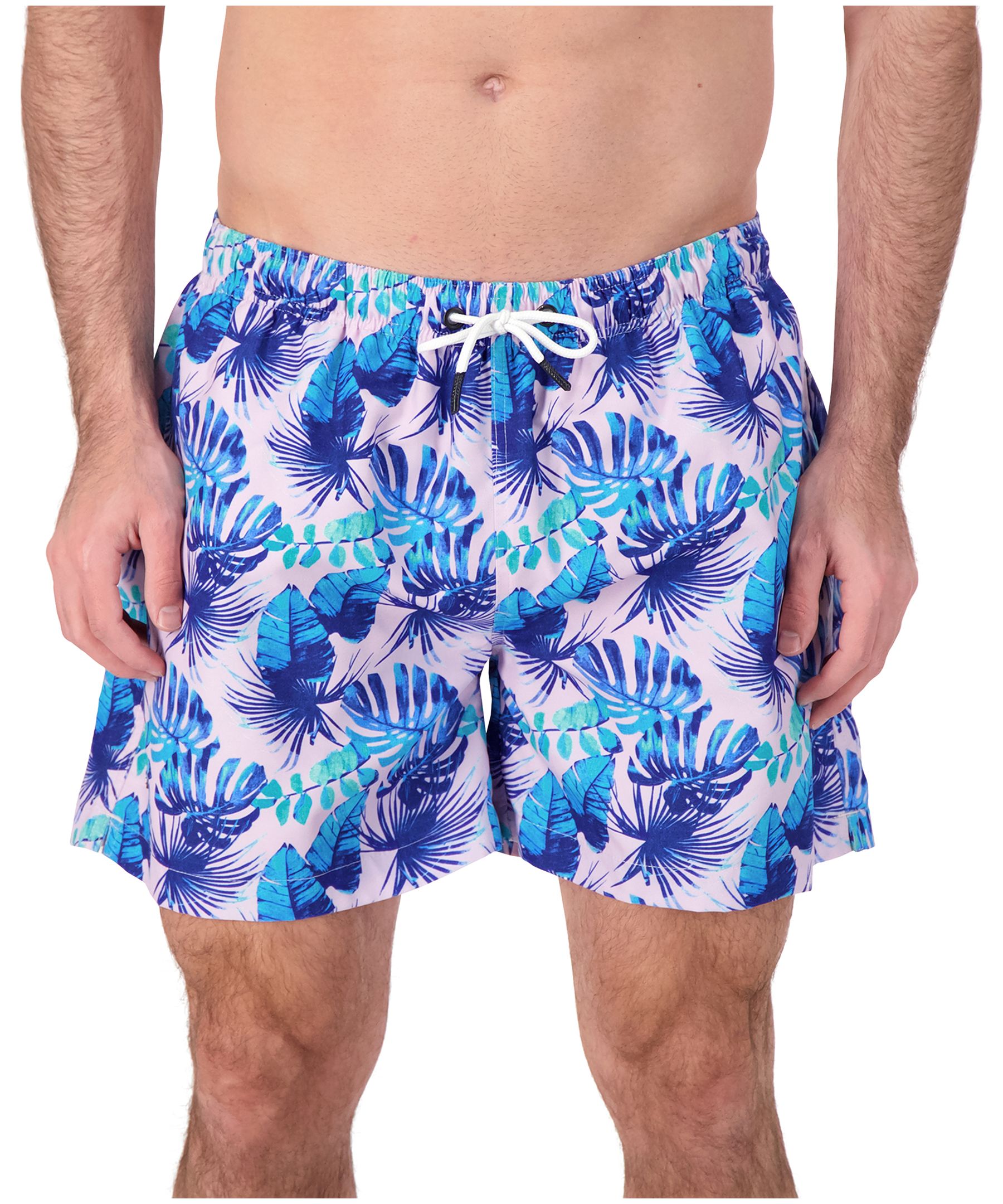 Sunset X Vine Men's Rasqual Tropical Mid Rise Swim Trunks | Marks