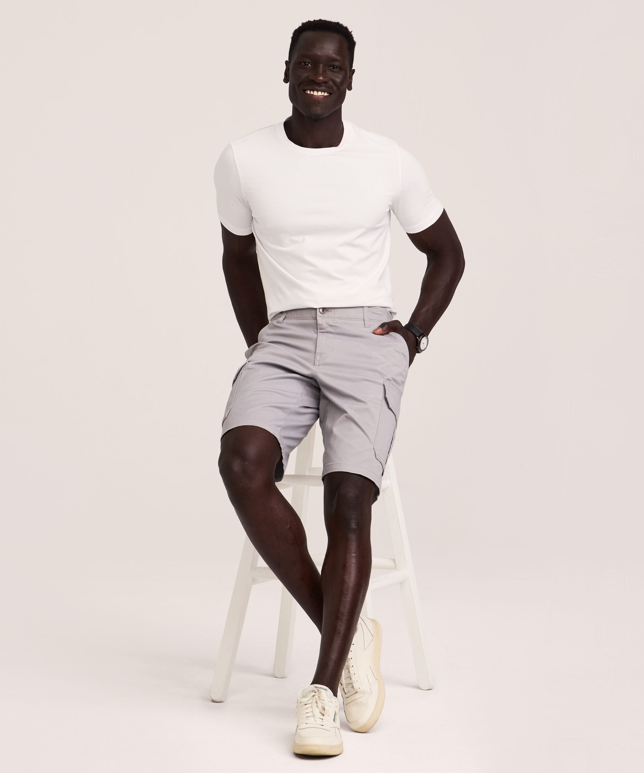 Denver Hayes Men's Mid Rise Stretch Cargo Shorts