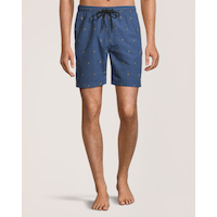 Bermuda de plage imprimé pour hommes, EXP Front_Flat