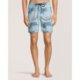 Bermuda de plage à imprimé intégral pour hommes, EXP Front_Flat