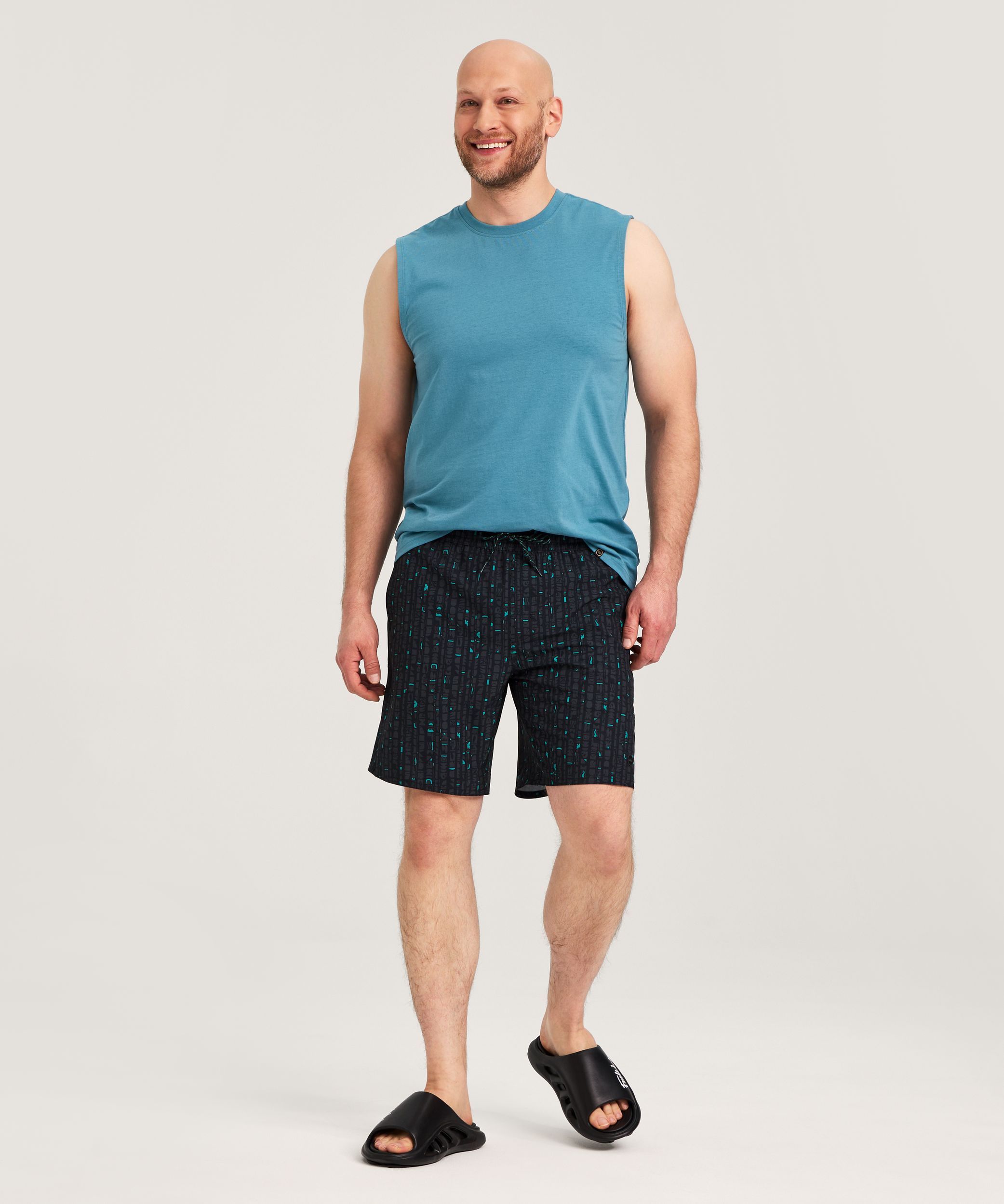 Bermuda de plage imprimé de 8&nbsp;pouces pour hommes, FarWest