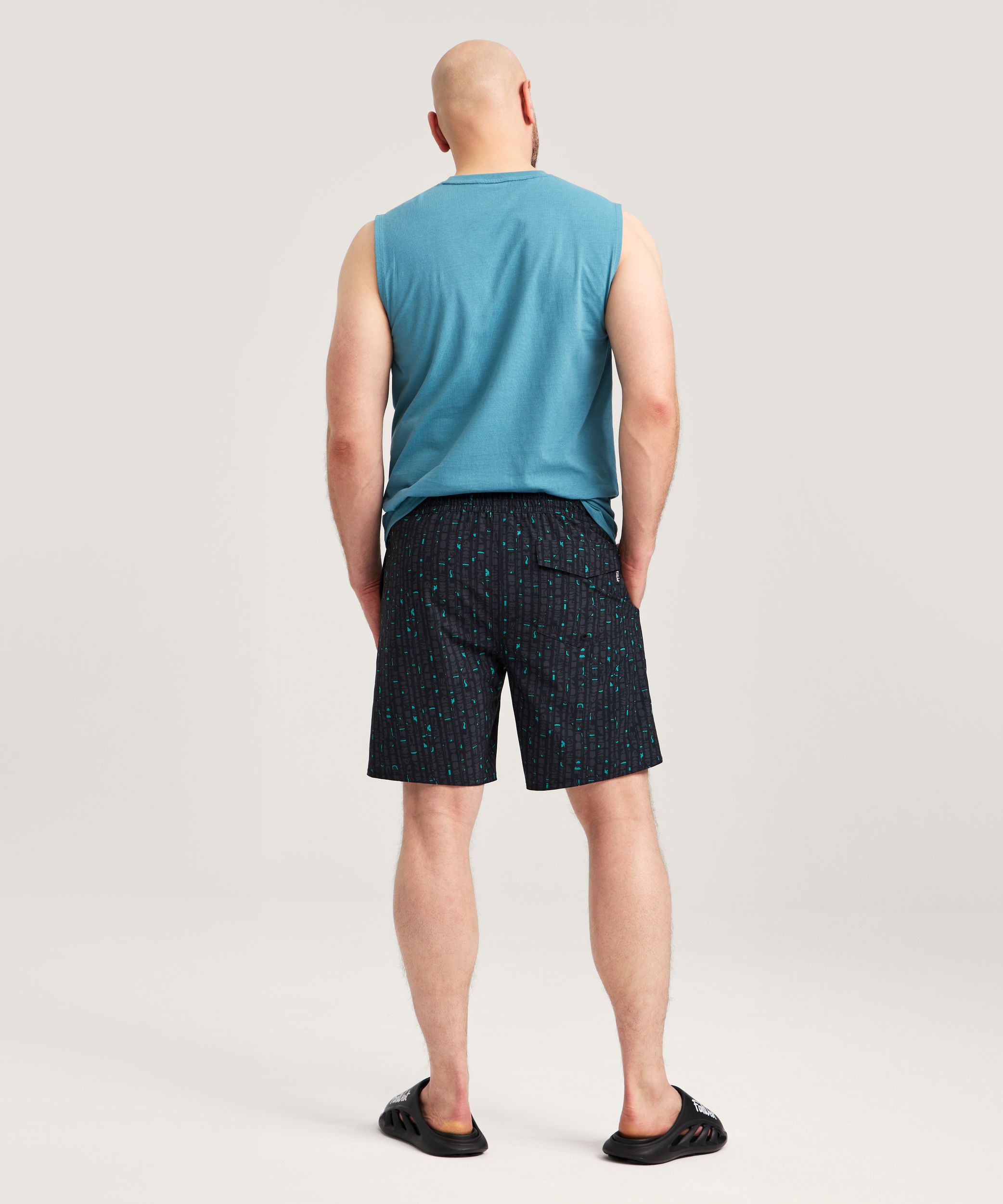 Bermuda de plage imprimé de 8&nbsp;pouces pour hommes, FarWest