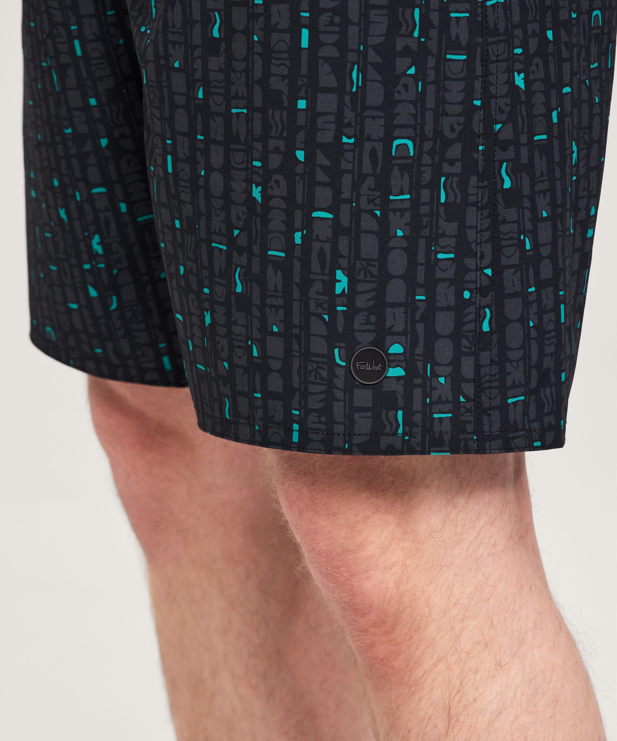 Bermuda de plage imprimé de 8&nbsp;pouces pour hommes, FarWest