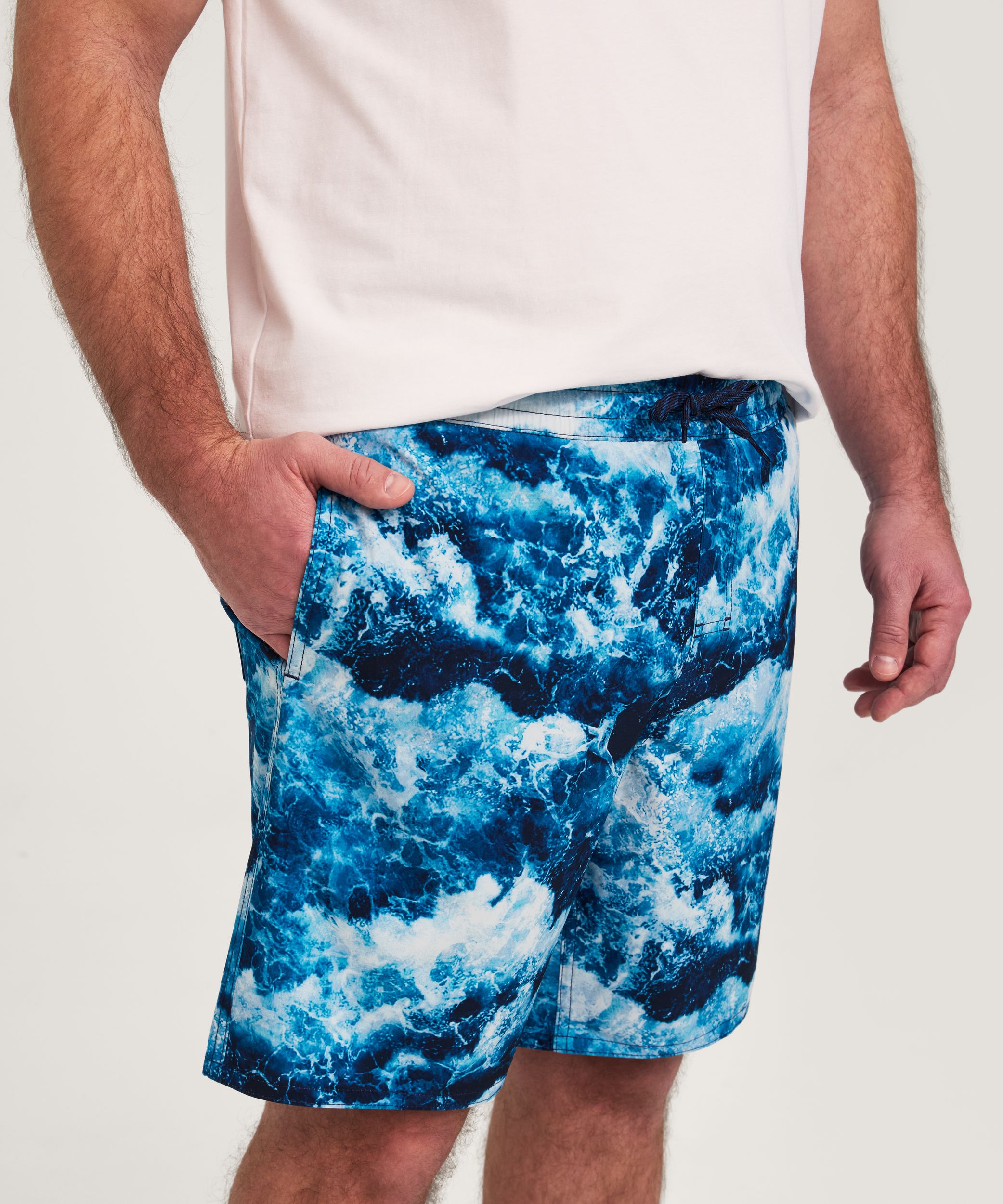 FarWest Men's Printed 8 Inch Swim Shorts