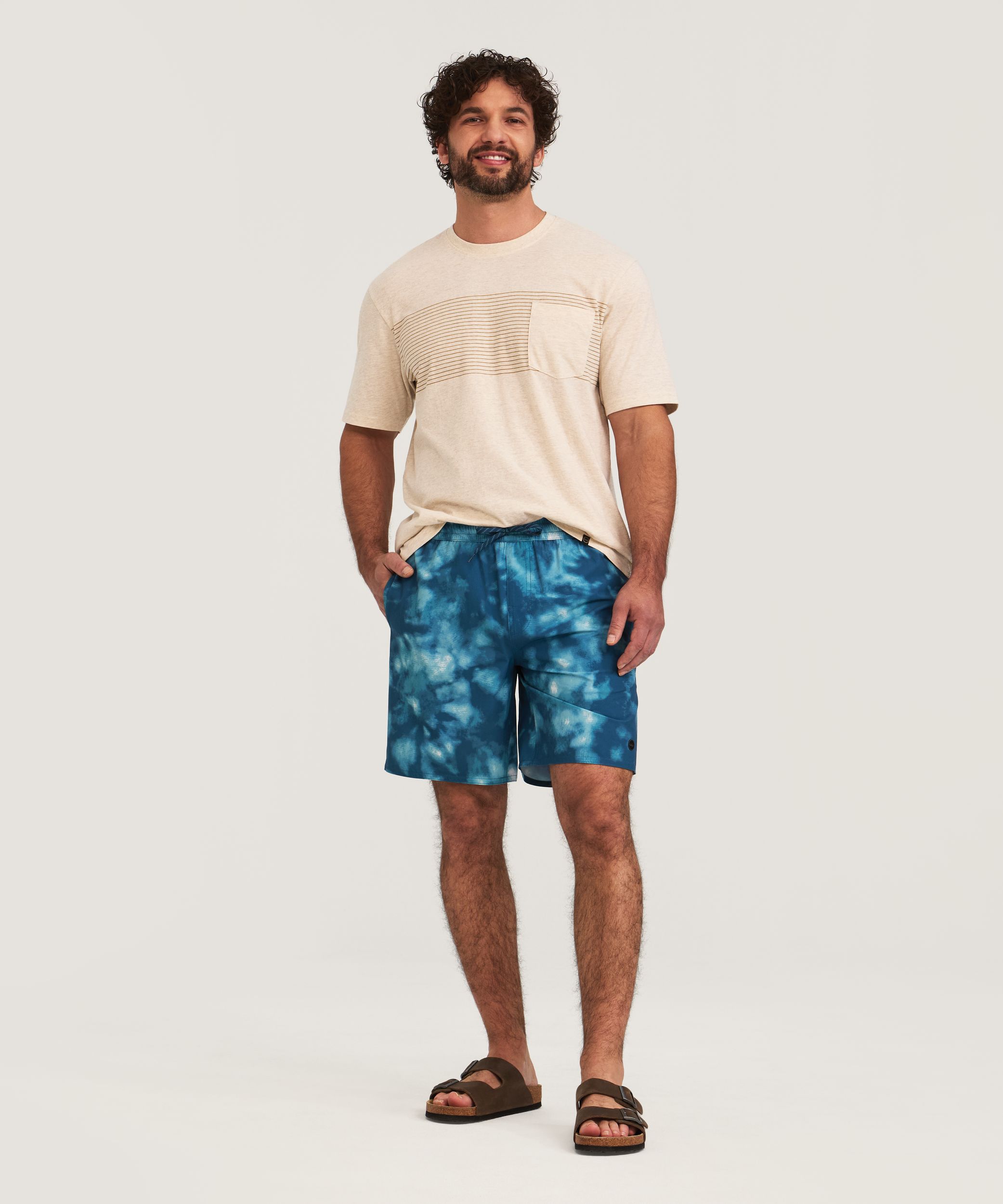 Bermuda de plage de 8&nbsp;po à imprimé pour hommes, FarWest