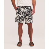 Bermuda de plage imprimé à entrejambe de 20 cm pour hommes, FarWest Front_Flat