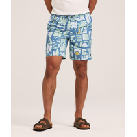 FarWest Men's Printed 8 Inch Swim Trunk Front_Flat