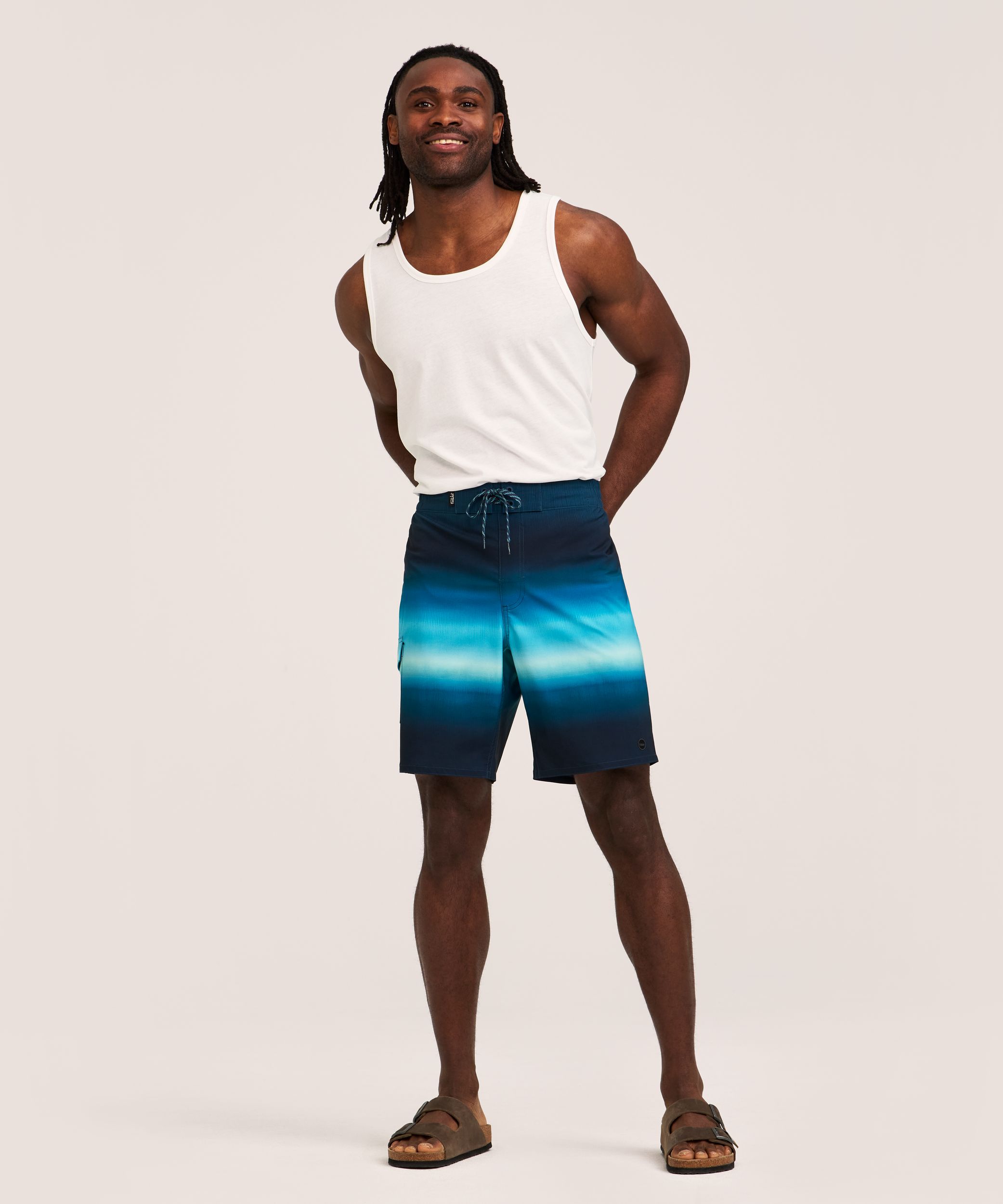 FarWest Men's Ombre 9 Inch Swim Shorts