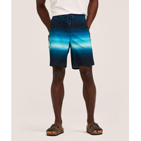 FarWest Men's Ombre 9 Inch E-Board Short Front_Flat