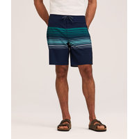 FarWest Men's 9 Inch Stripe Boardshort Front_Flat
