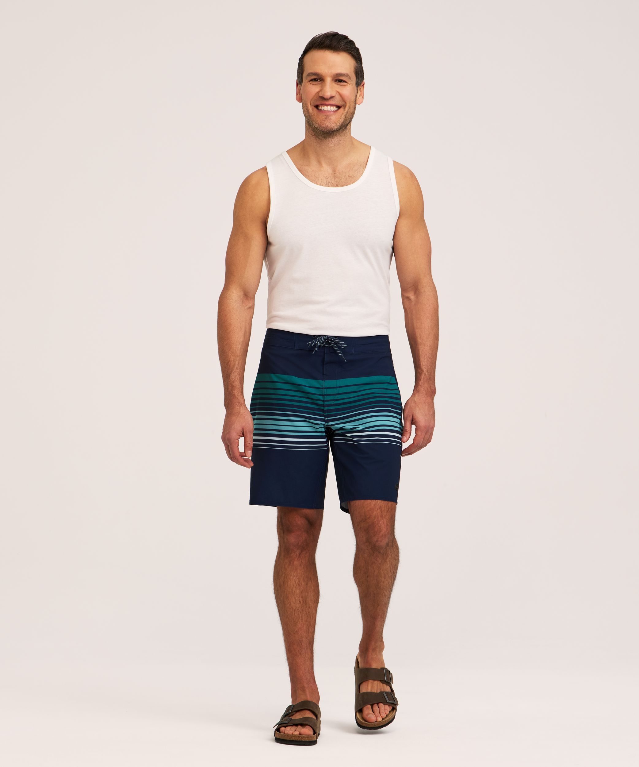 Short de surf rayé de 9&nbsp;po pour hommes, FarWest