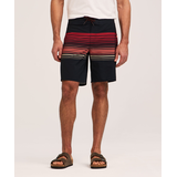 FarWest Men's 9 Inch Stripe Boardshort Front_Flat