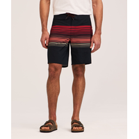 Short de surf rayé de 9 po pour hommes, FarWest Front_Flat