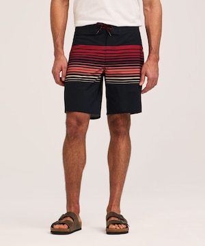 FarWest Men's 9 Inch Stripe Boardshort