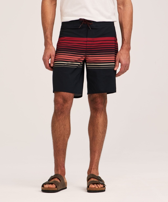 FarWest Men's 9 Inch Stripe Boardshort