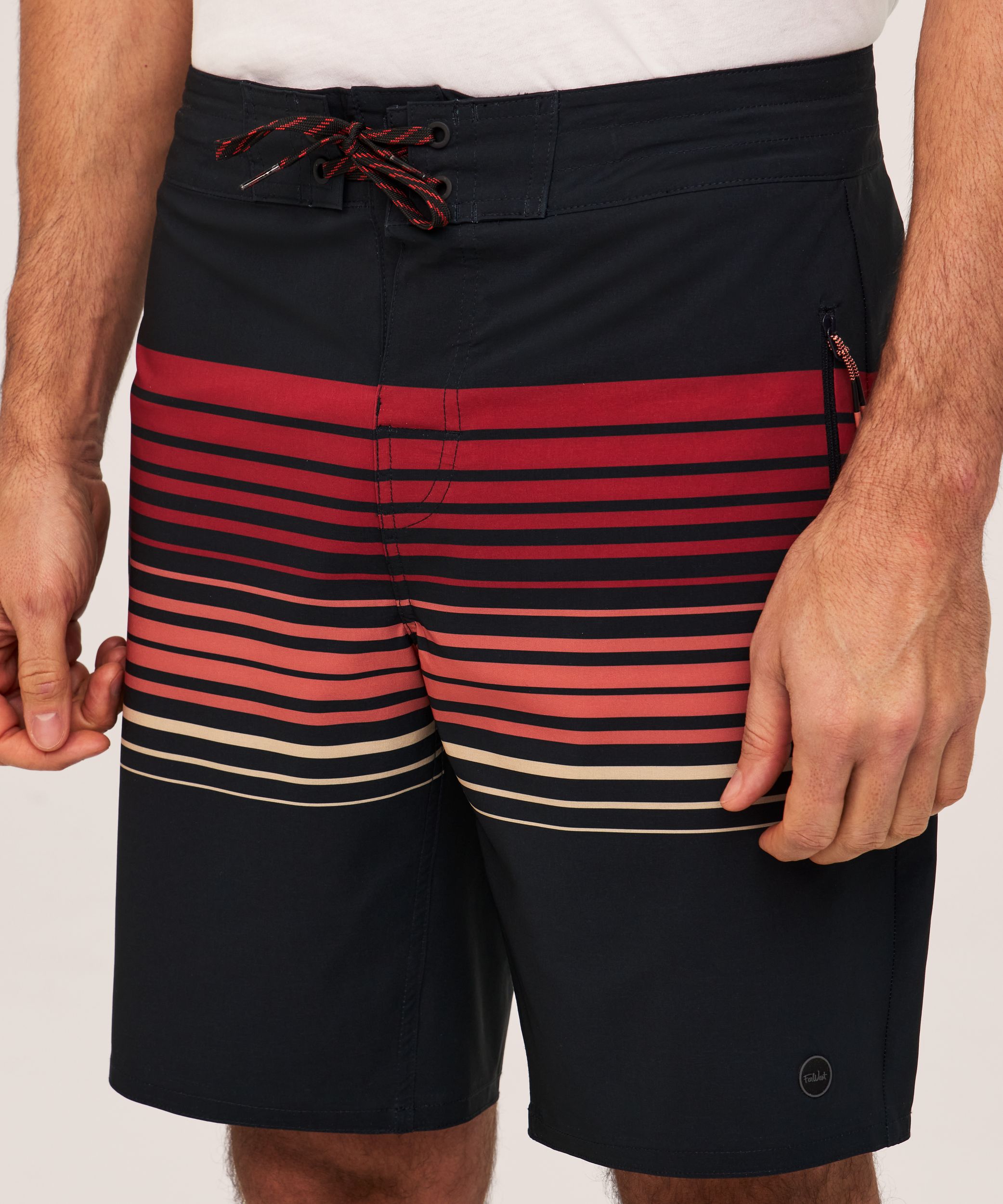 Short de surf rayé de 9&nbsp;po pour hommes, FarWest