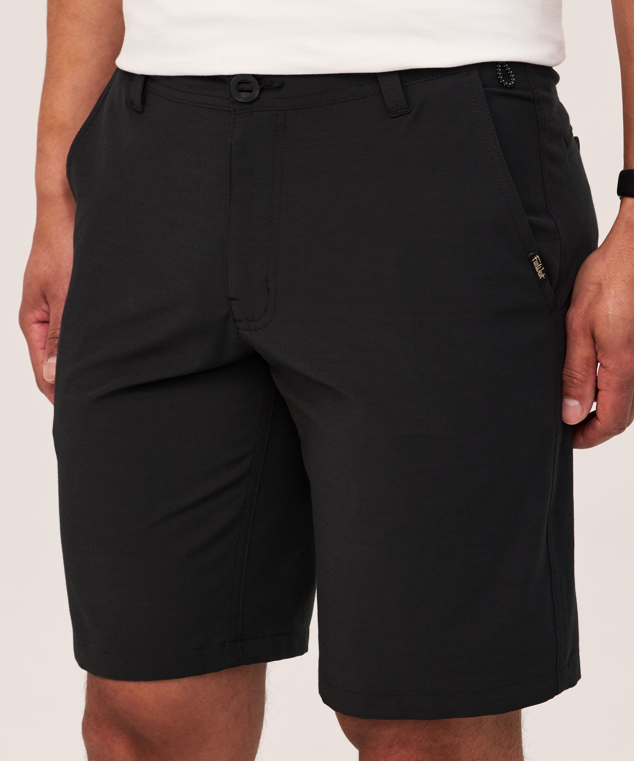 FarWest Men's End on End Stretch Textured Hybrid Shorts