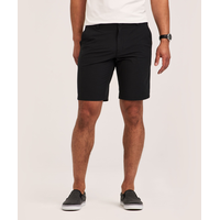 Short hybride extensible et texturé en tissu fil-à-fil pour hommes, FarWest Front_Flat