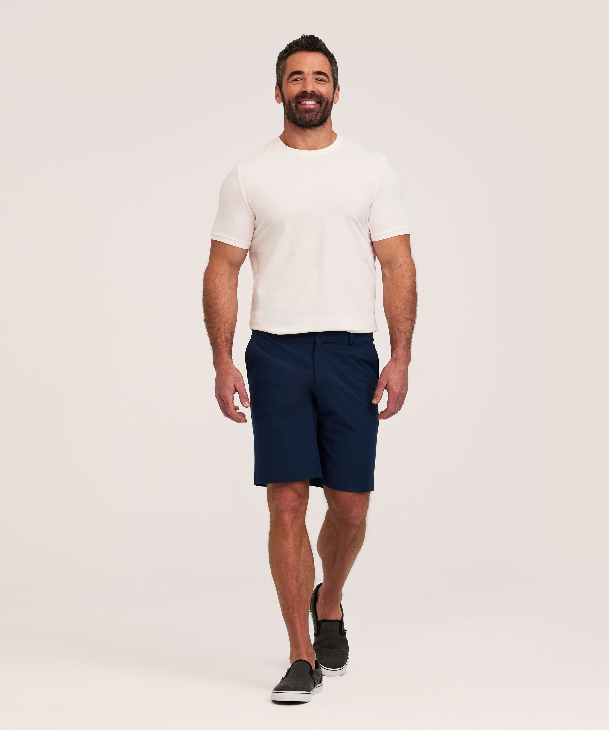 FarWest Men's End on End Stretch Textured Hybrid Shorts