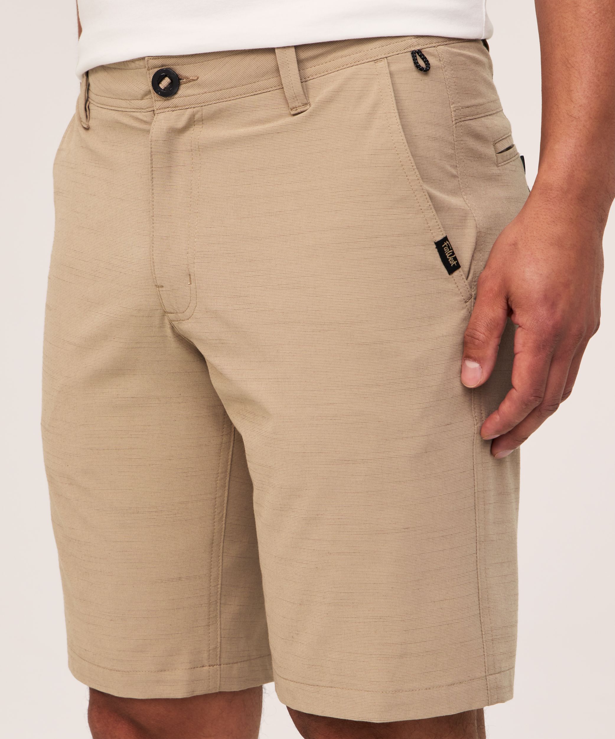 FarWest Men's End on End Stretch Textured Hybrid Shorts