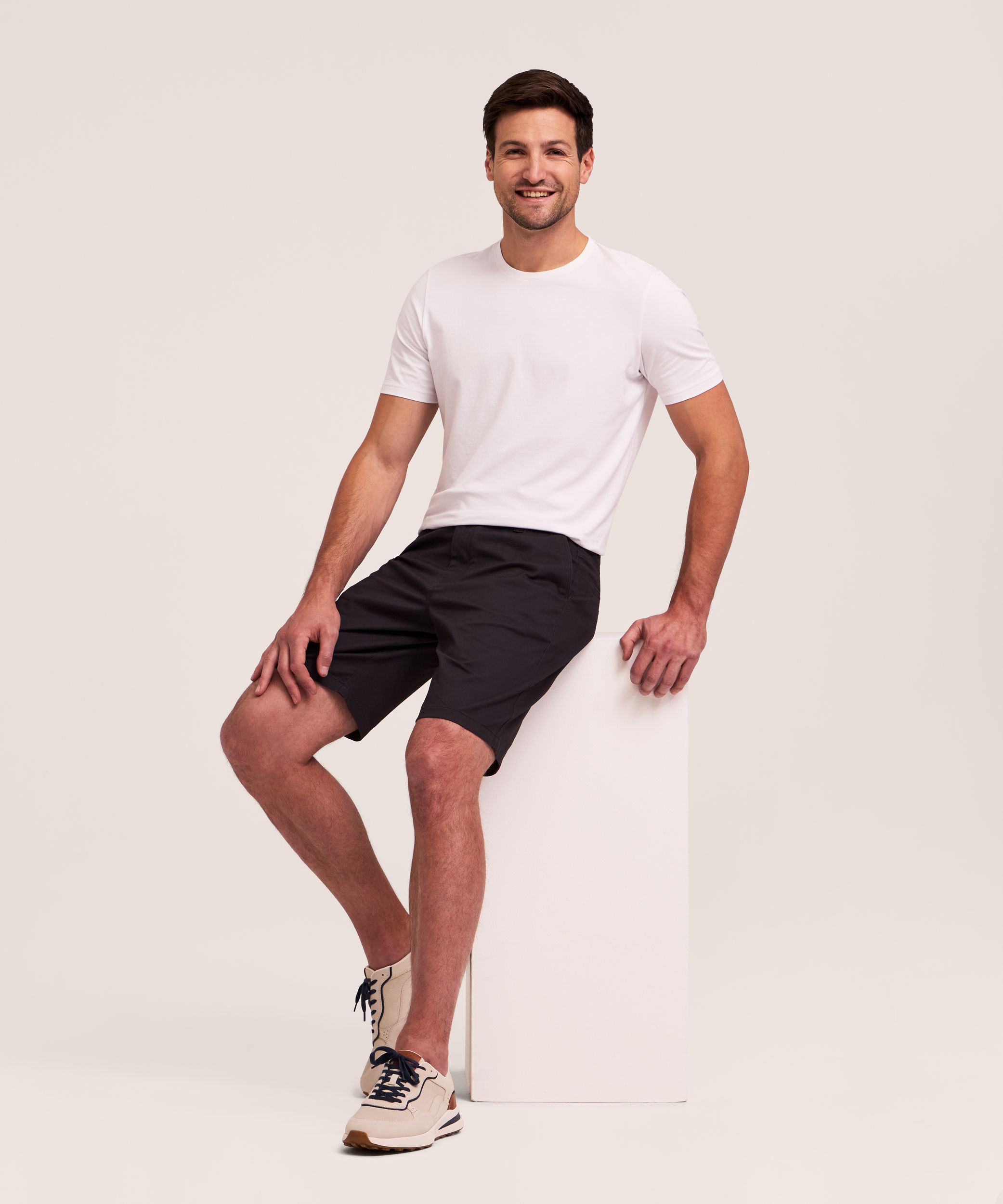 Short chino extensible décontracté 9,5 pouces pour hommes, Denver Hayes