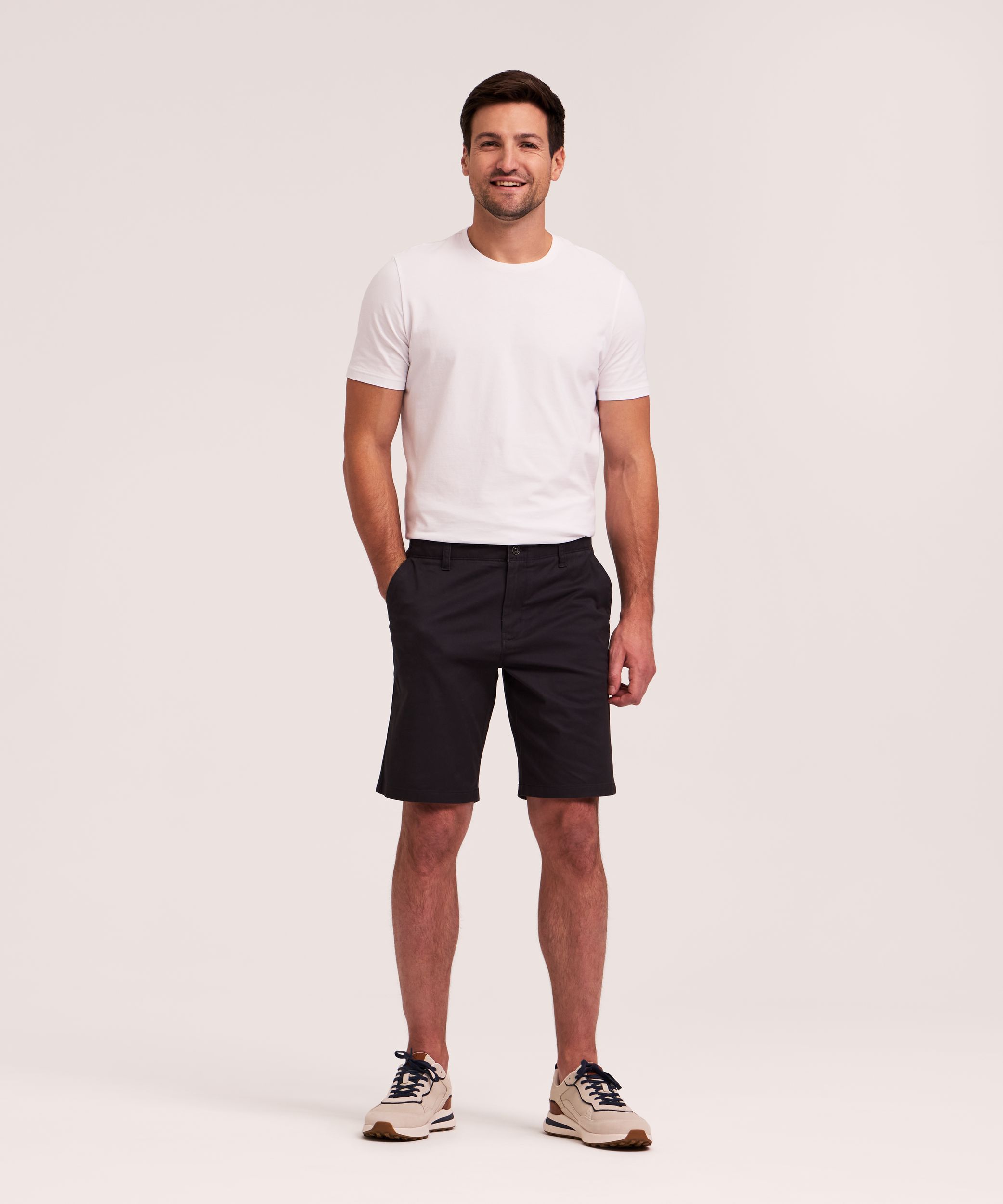 Short chino extensible décontracté 9,5 pouces pour hommes, Denver Hayes