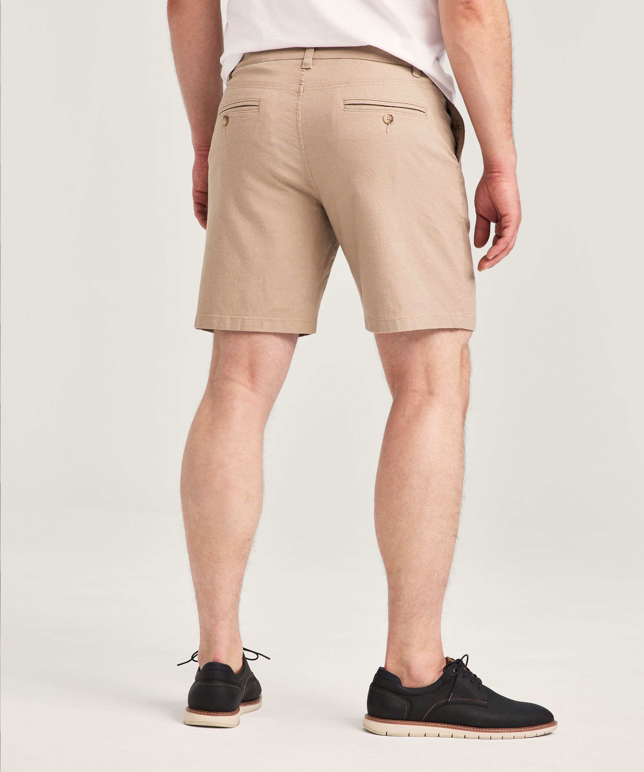 Denver Hayes Men's 8 Inch Linen Stretch Shorts