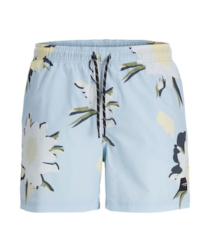 Bermuda de plage à motif fantaisie pour hommes, Maui Ocean Days, Jack & Jones