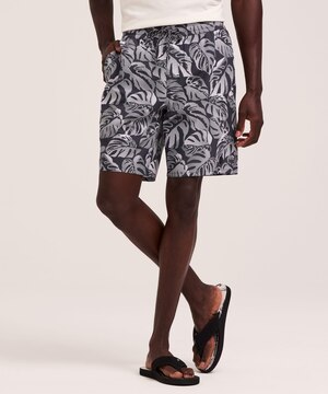 FarWest Men's Printed 8-in Monstera Swim Shorts