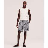 FarWest Men's Printed 8-in Monstera Swim Shorts Front_Flat
