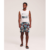 FarWest Men's Printed 8-in Monstera Swim Shorts Front_Flat