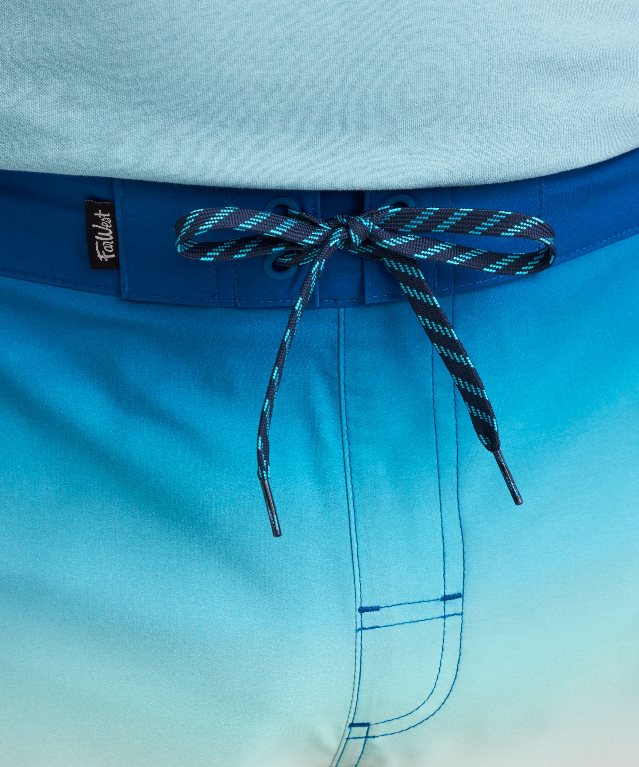 Short de surf à motif dégradé avec entrejambe de 23&nbsp;cm pour hommes, FarWest