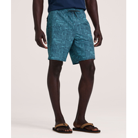 FarWest Men's Printed 8-in Monstera Swim Shorts