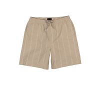Silver Men's Linen Shorts Front_Flat