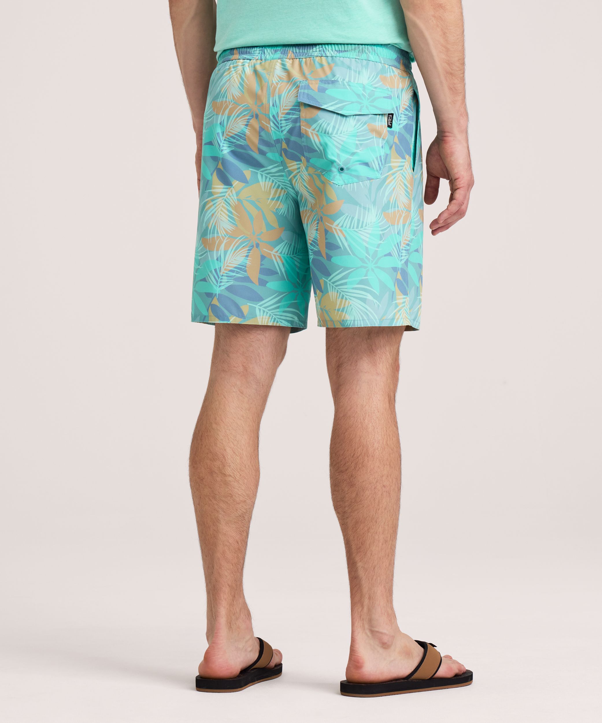 FarWest Men's Printed 8-in Monstera Swim Shorts