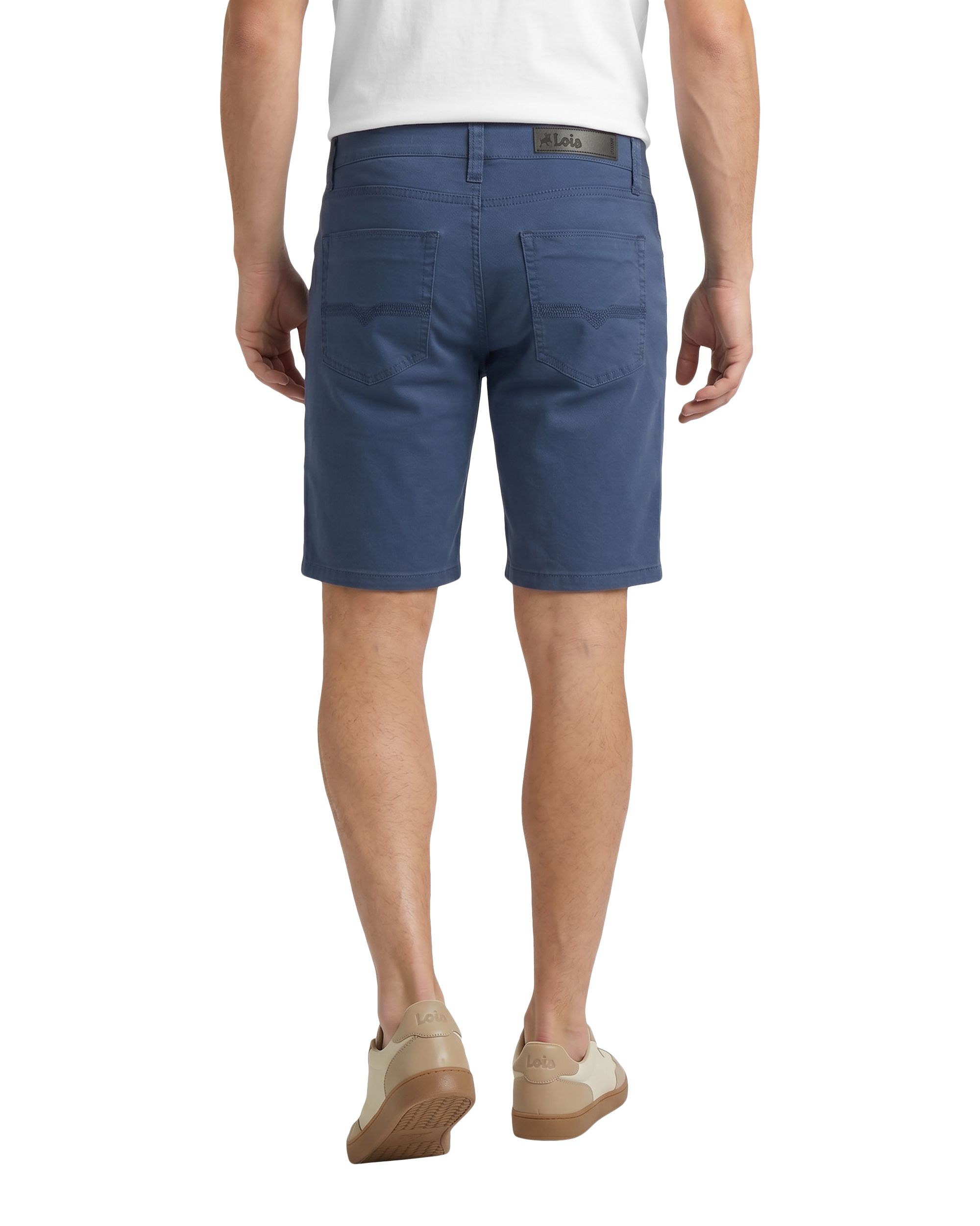 Lois Men's Dennis Stretch Slub Twill Chino Shorts 10-in