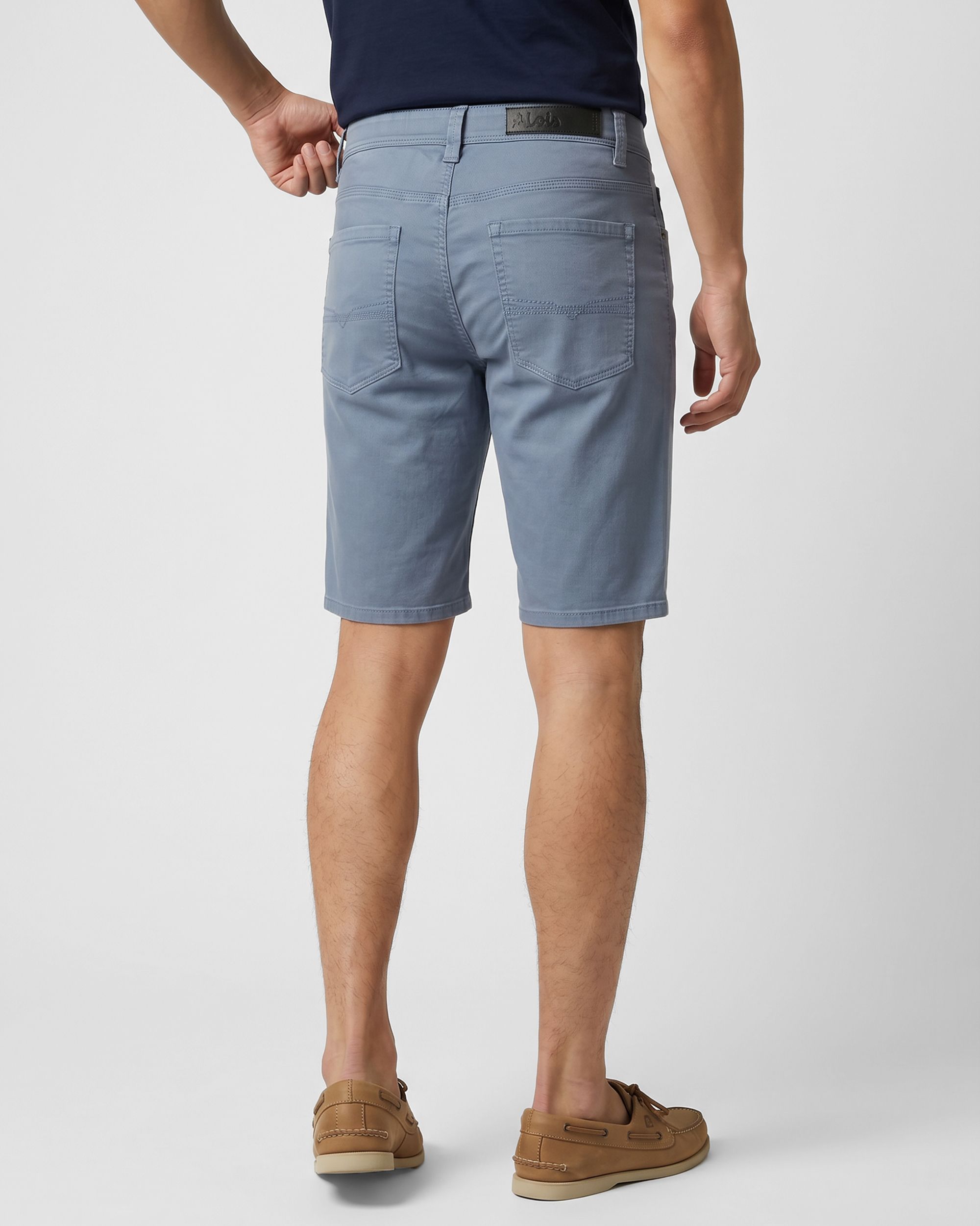 Short chino extensible en sergé flammé pour hommes, Dennis, Lois, 10&nbsp;po