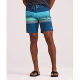FarWest Men's Striped 9in Swim Shorts Front_Flat