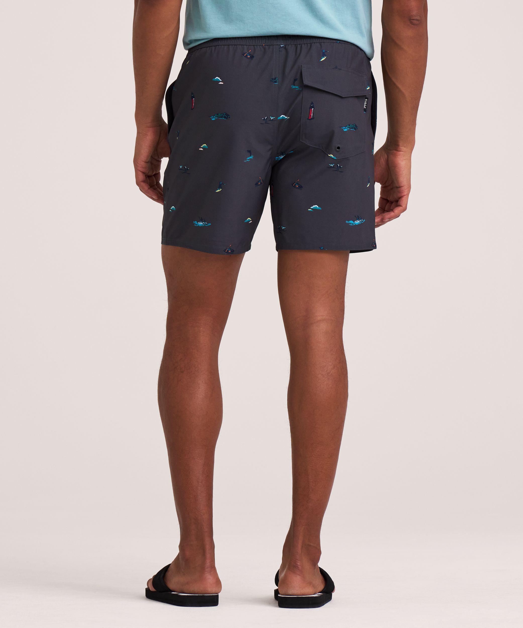 Short volley de natation imprimé 6 pouces pour hommes, FarWest