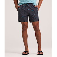 FarWest Men's Printed 6-in Volley Swim Shorts Front_Flat
