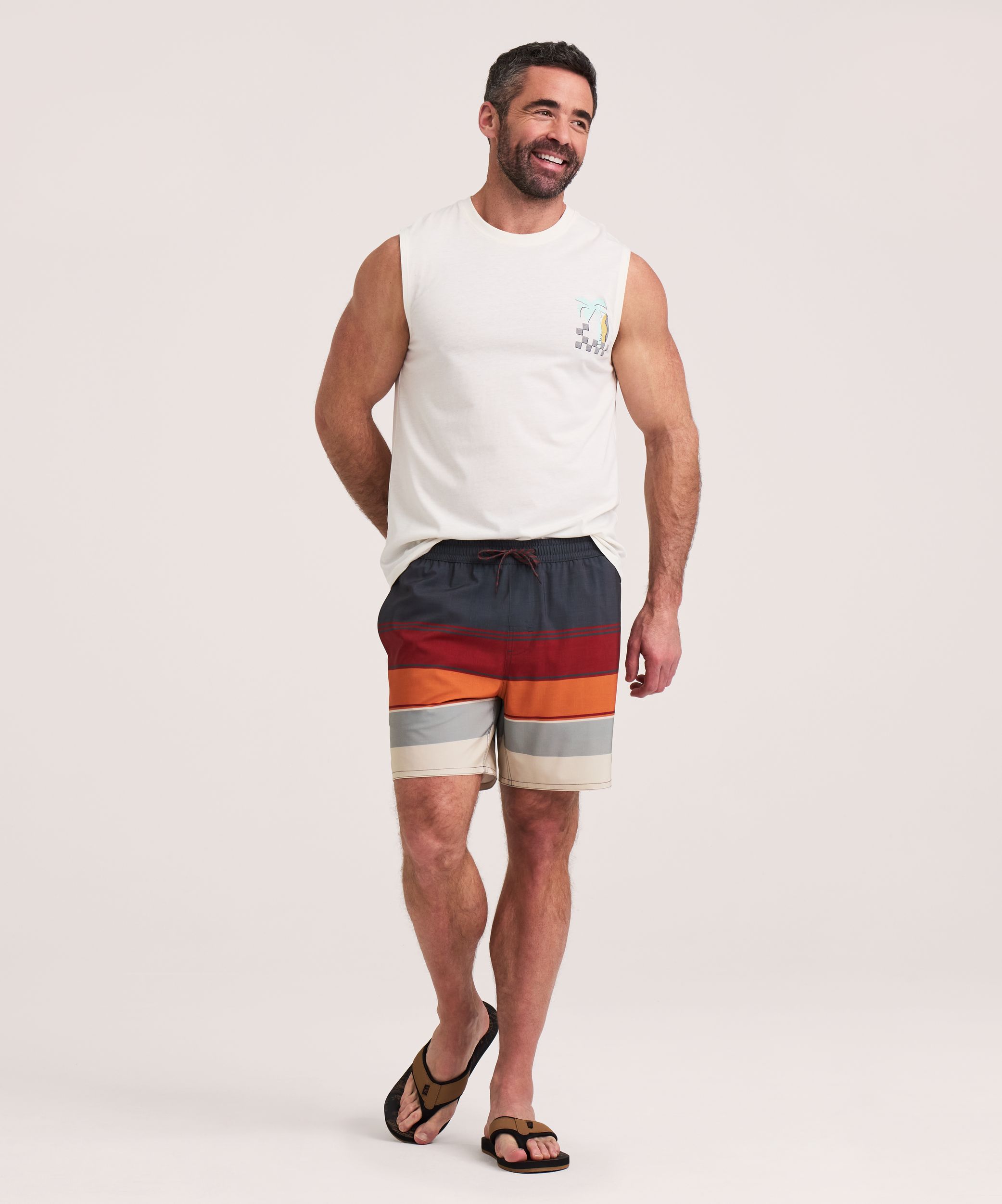 FarWest Men's Printed 6-in Volley Swim Shorts