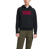 Levi's Men's Batwing Logo Pullover Hoodie Sweatshirt. Front_Angled_Right