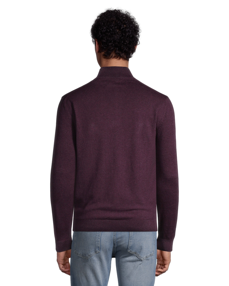Denver Hayes Men's Soft Cotton 1/4 Zip Sweater